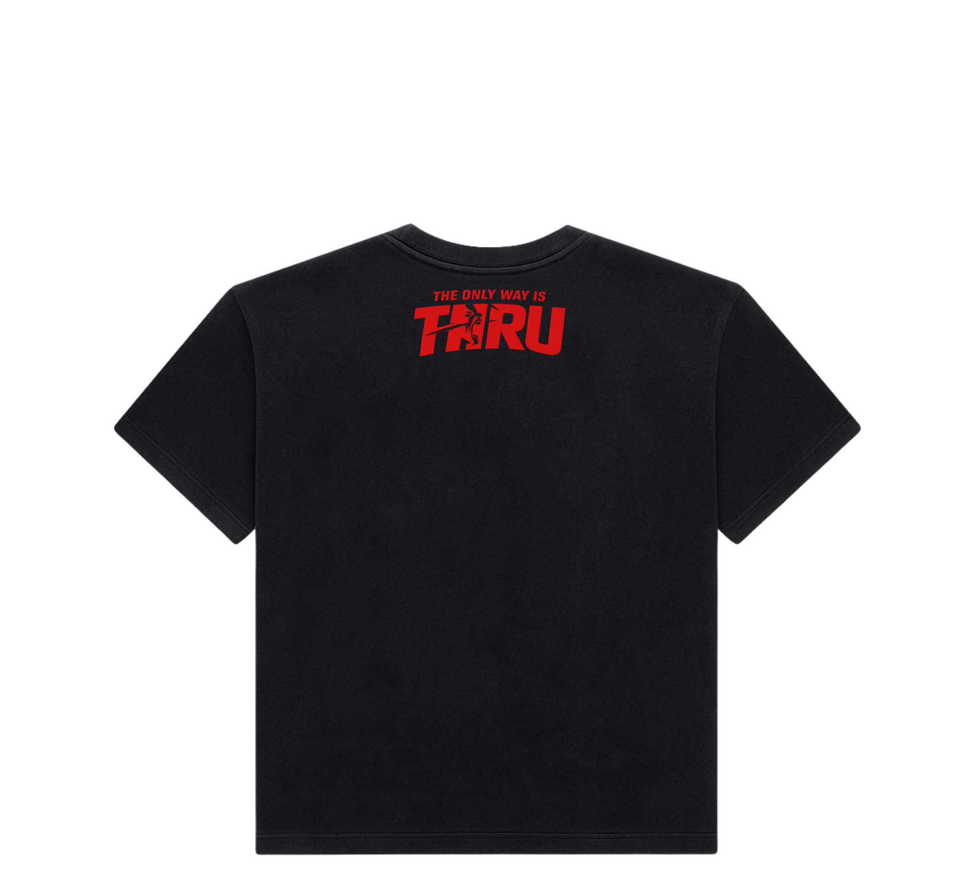 ONLY WAY IS THRU TEE IN BLACK