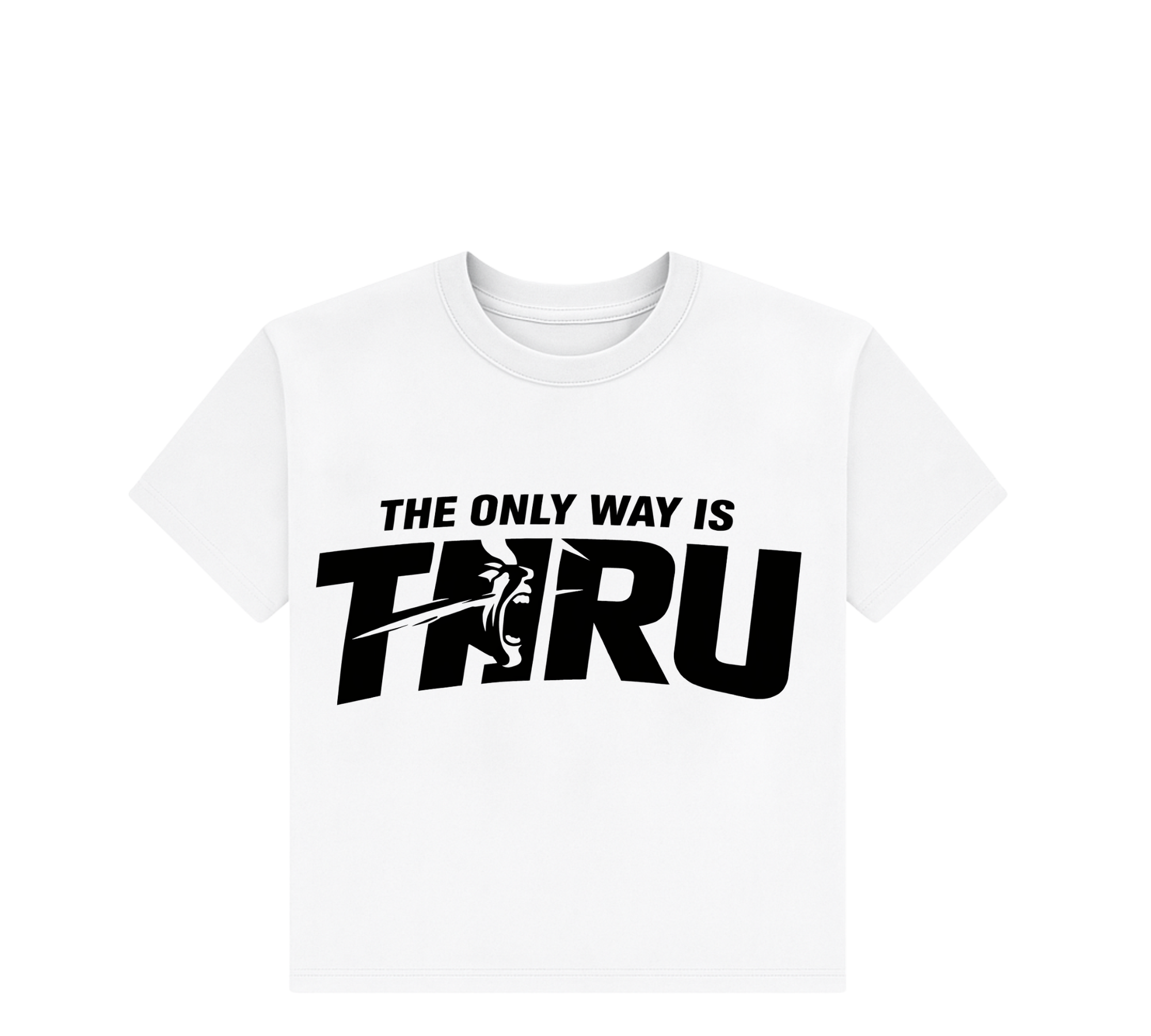 ONLY WAY IS THRU TEE IN WHITE