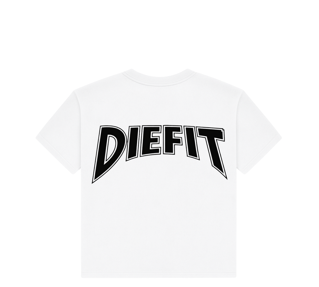 DIEFIT “BACK BANNER” TEE – WHITE