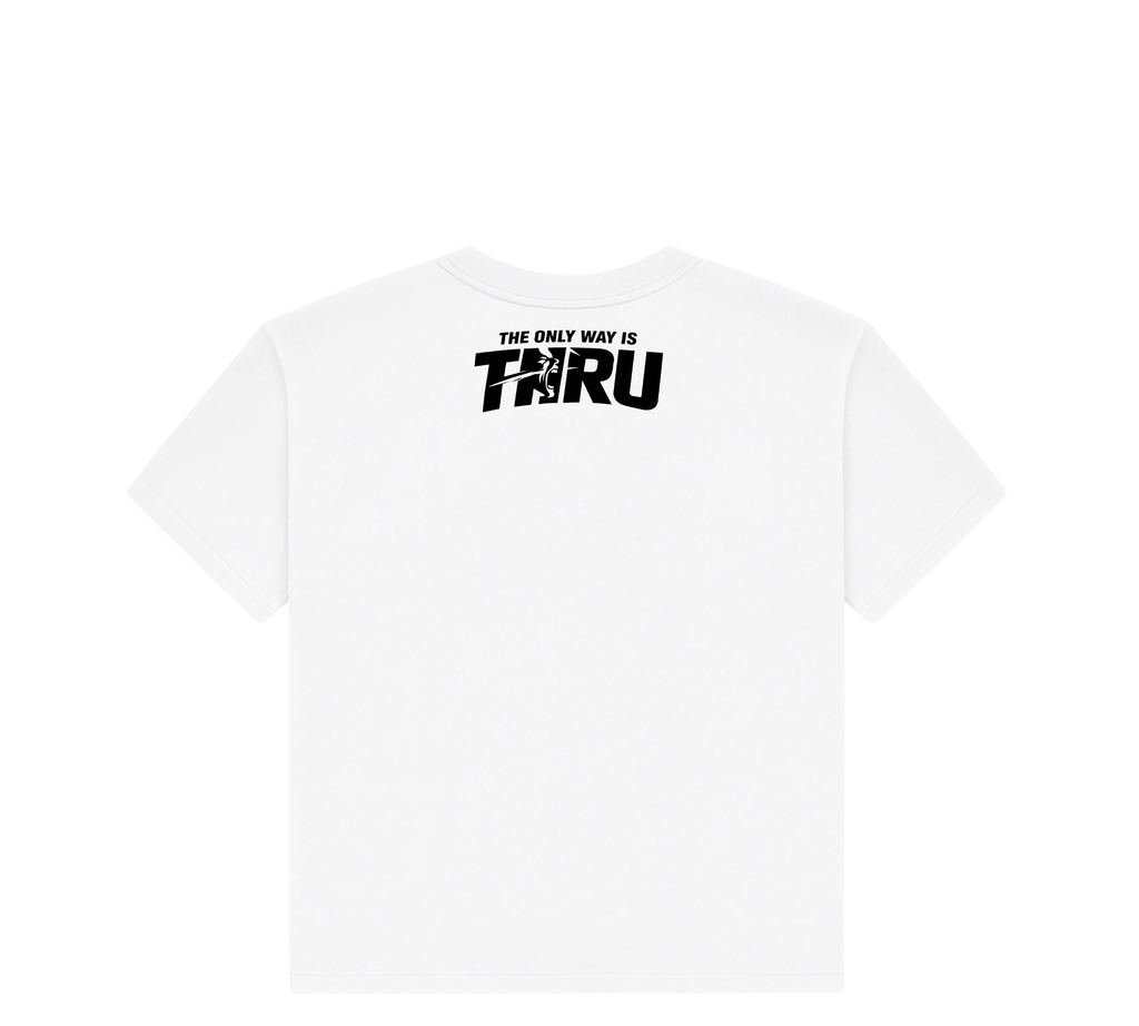 ONLY WAY IS THRU TEE IN WHITE