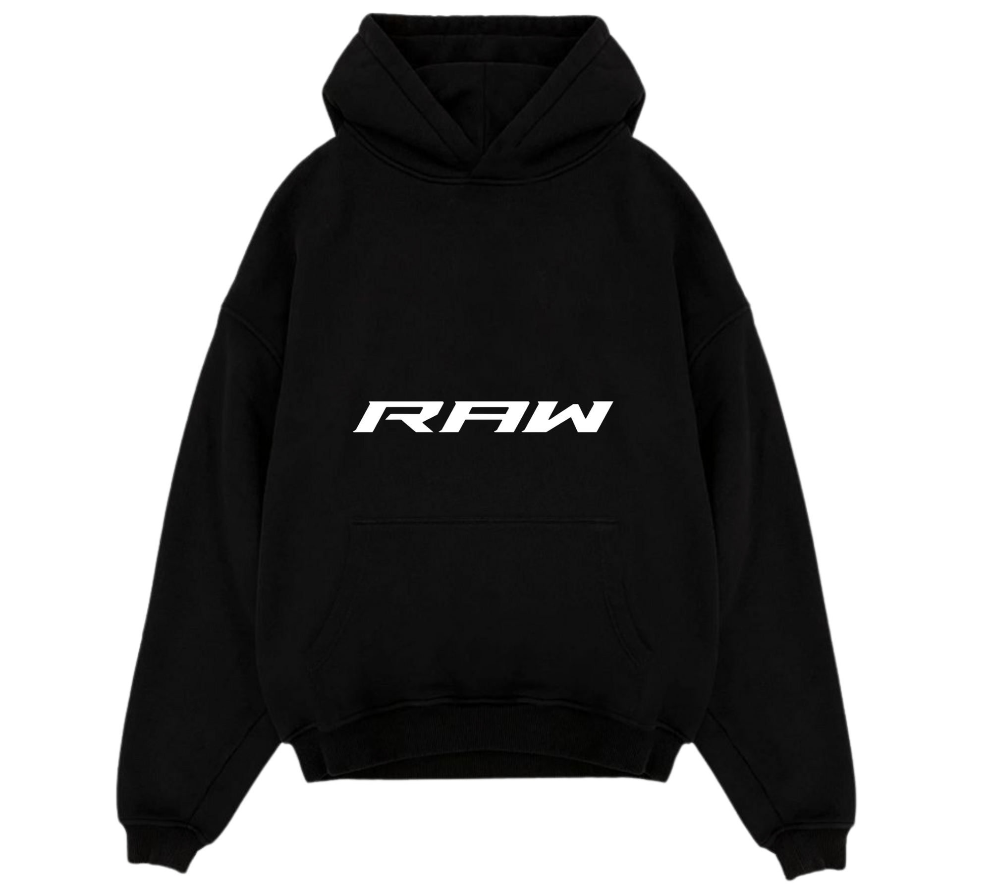 SOLID RAW IMPACT HOODIE IN BLACK
