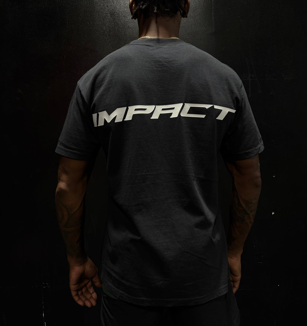 SOLID RAW IMPACT TEE IN BLACK