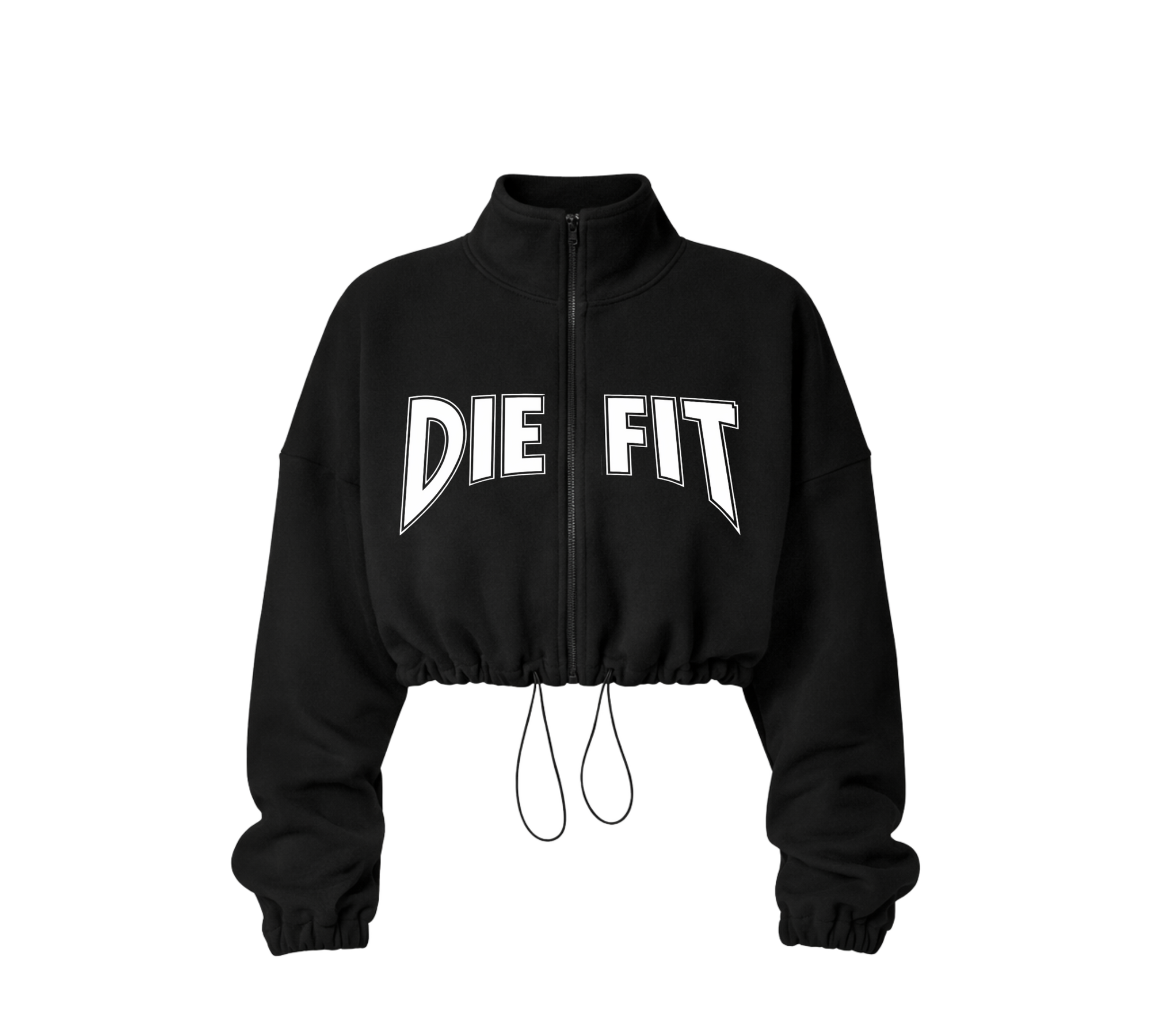DIEFIT “CUT THROAT” CROPPED QUARTER ZIP