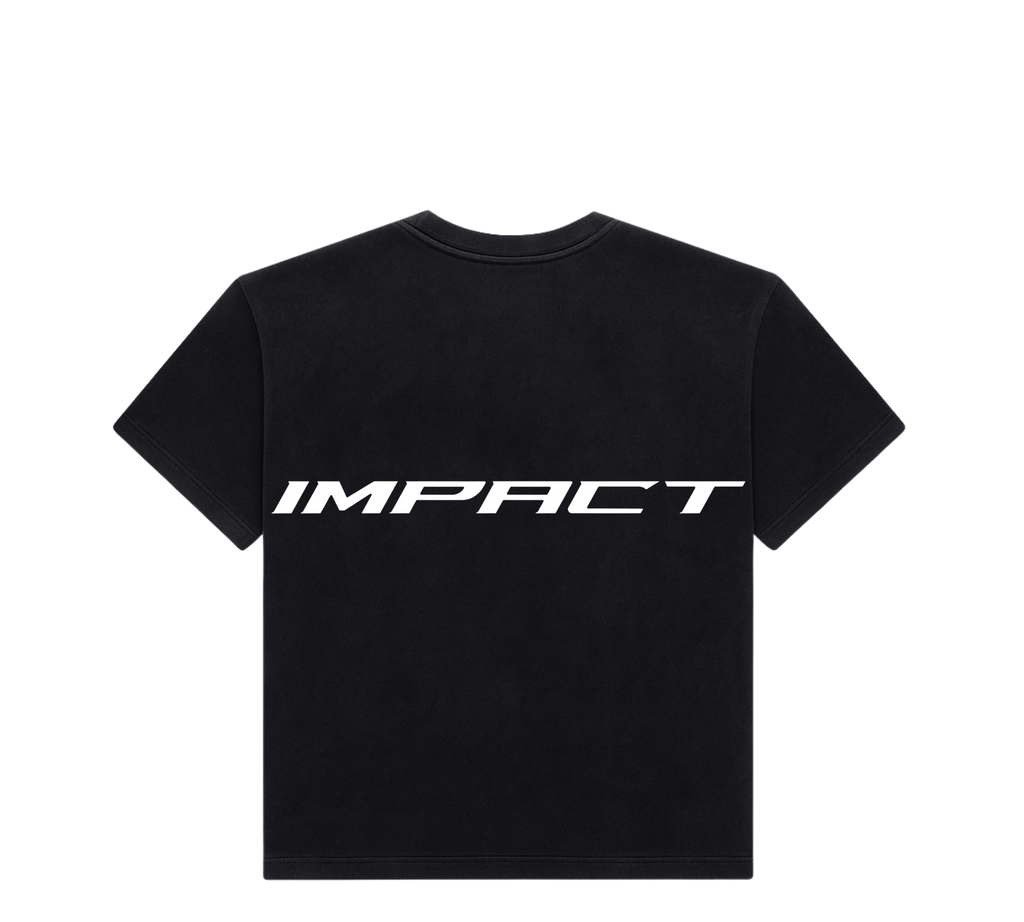 SOLID RAW IMPACT TEE IN BLACK