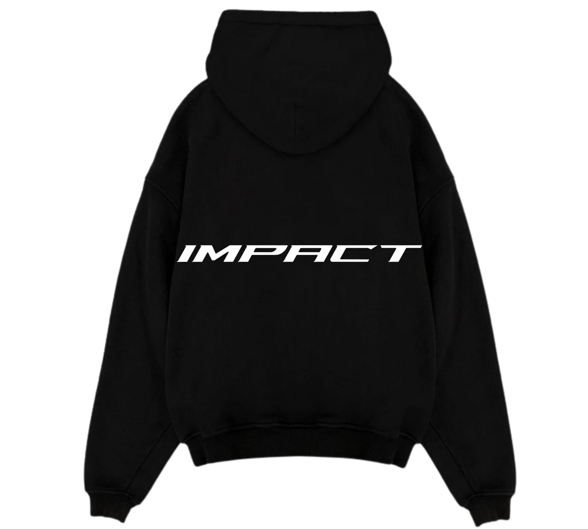 SOLID RAW IMPACT HOODIE IN BLACK