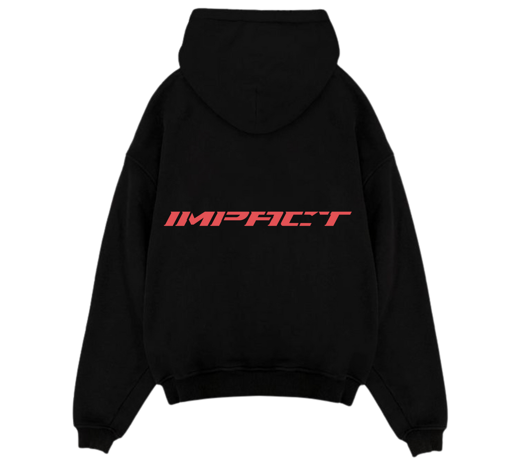 BROKEN RAW IMPACT HOODIE IN BLACK