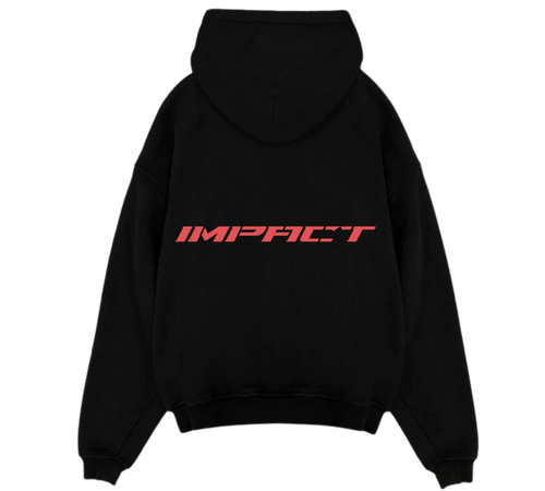 BROKEN RAW IMPACT HOODIE IN BLACK