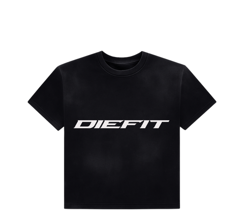 DIEFIT TAKE THE WOLRD IN FLAMES COZY TEE IN BLACK