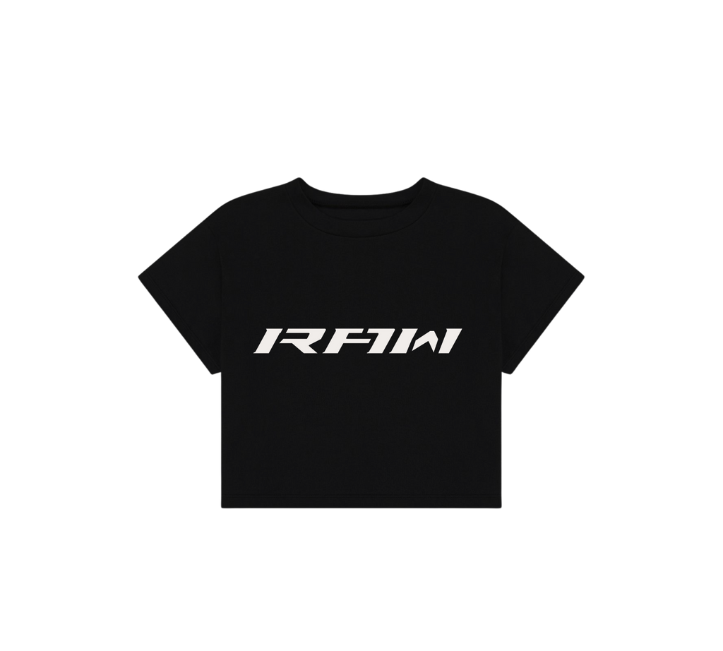 BROKEN RAW IMPACT CROP TOP IN BLACK