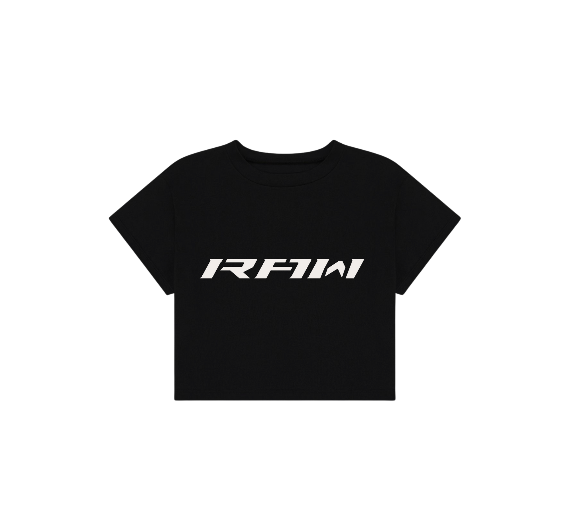 BROKEN RAW IMPACT CROP TOP IN BLACK