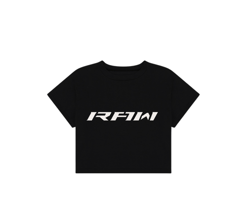 BROKEN RAW IMPACT CROP TOP IN BLACK